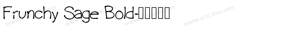 Frunchy Sage Bold字体转换